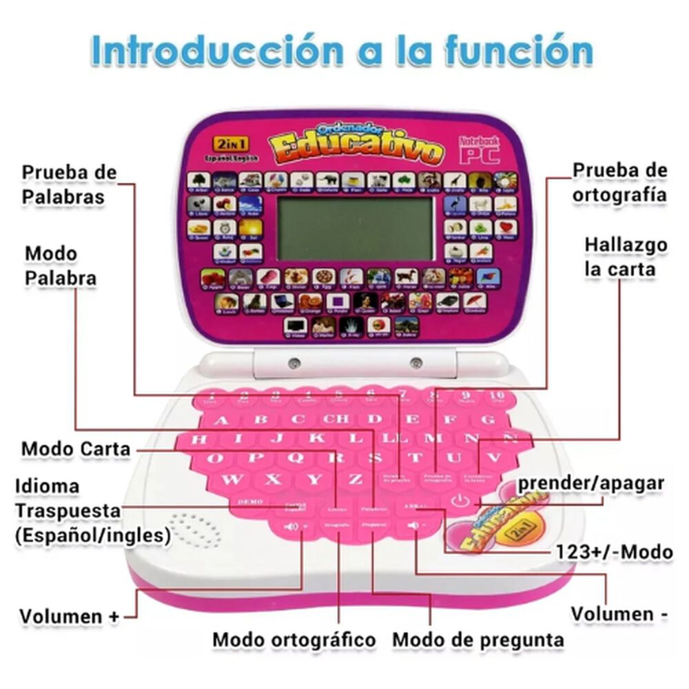 Computador Didactico Juguete Infantil Interactivo Para Niños image number 4.0