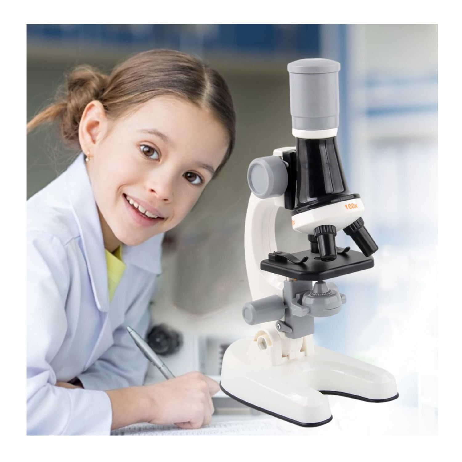 Microscopio Para Ni&ntilde;os Con Luz 100x A 450x Con Accesorios image number 4.0