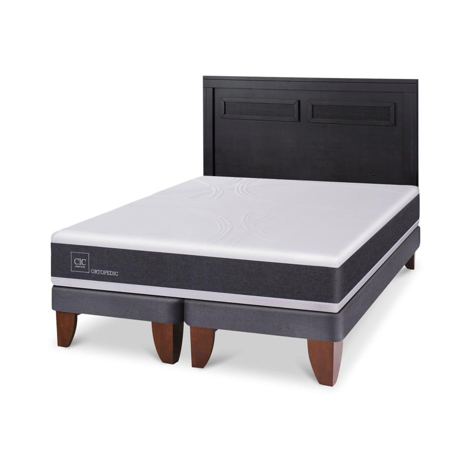 Cama Europea Cic Ortopedic / 2 Plazas / Base Dividida + Respaldo image number 3.0
