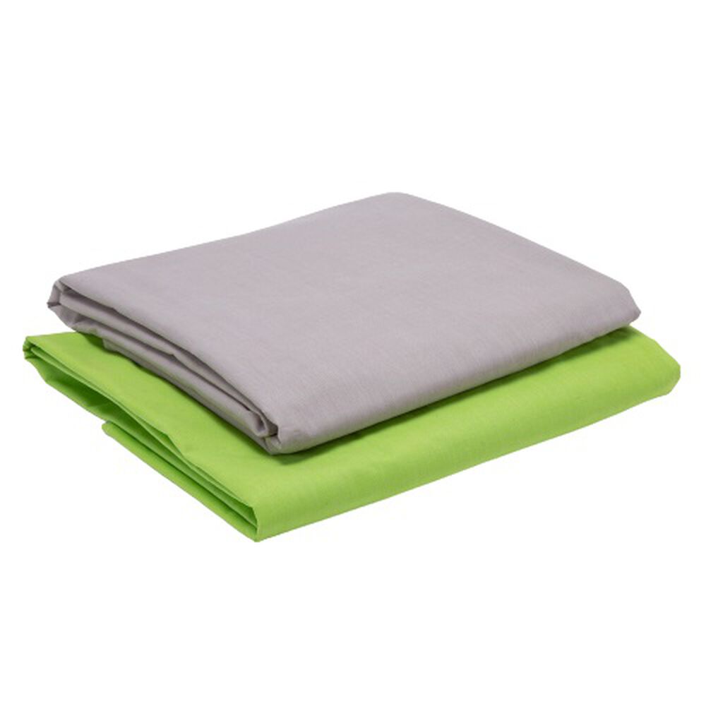 Pack 2 Sabanas Unicolor Arthome Gris + Verde King 144 Hilos image number 0.0