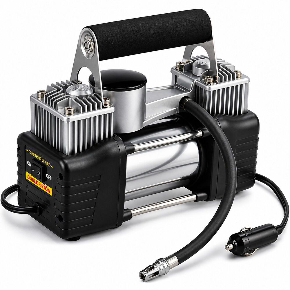 Compresor De Aire Para Autos 12v Doble Cilindro 150 Psi Max image number 0.0