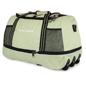 Bolso Tipo Mochila Con Ruedas + Candado Challenger Verde