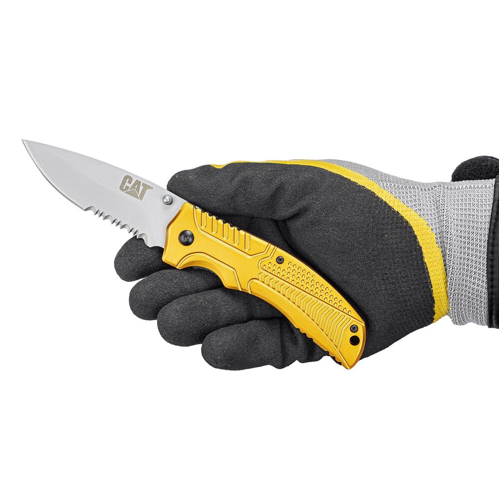 Cuchillo Navaja Plegable Cat 980006 Punta Curva/dentada image number 6.0