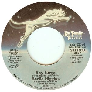 Bertie Higgins - Key Largo | 7" Single Usado