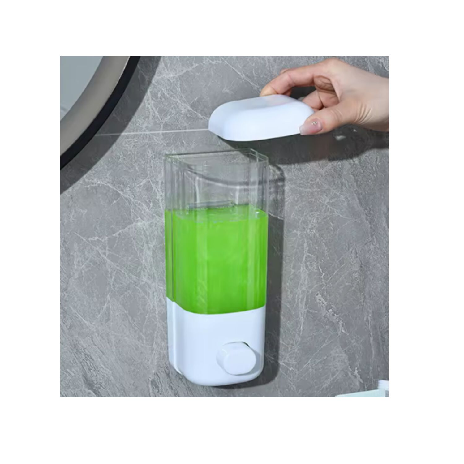 Dispensador De Pared Para Jab&oacute;n Liquido 500ml Manual Ba&ntilde;o image number 1.0