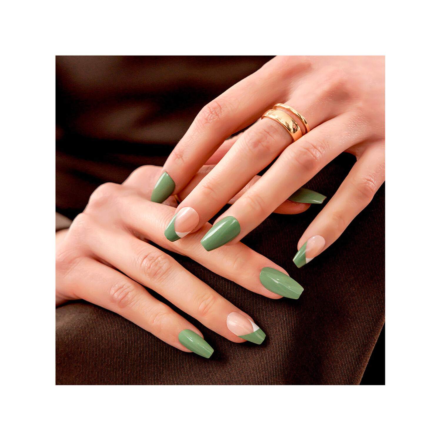 Muzmak - U&ntilde;as Press On Creamy Basil Coffin 36 U. image number 2.0