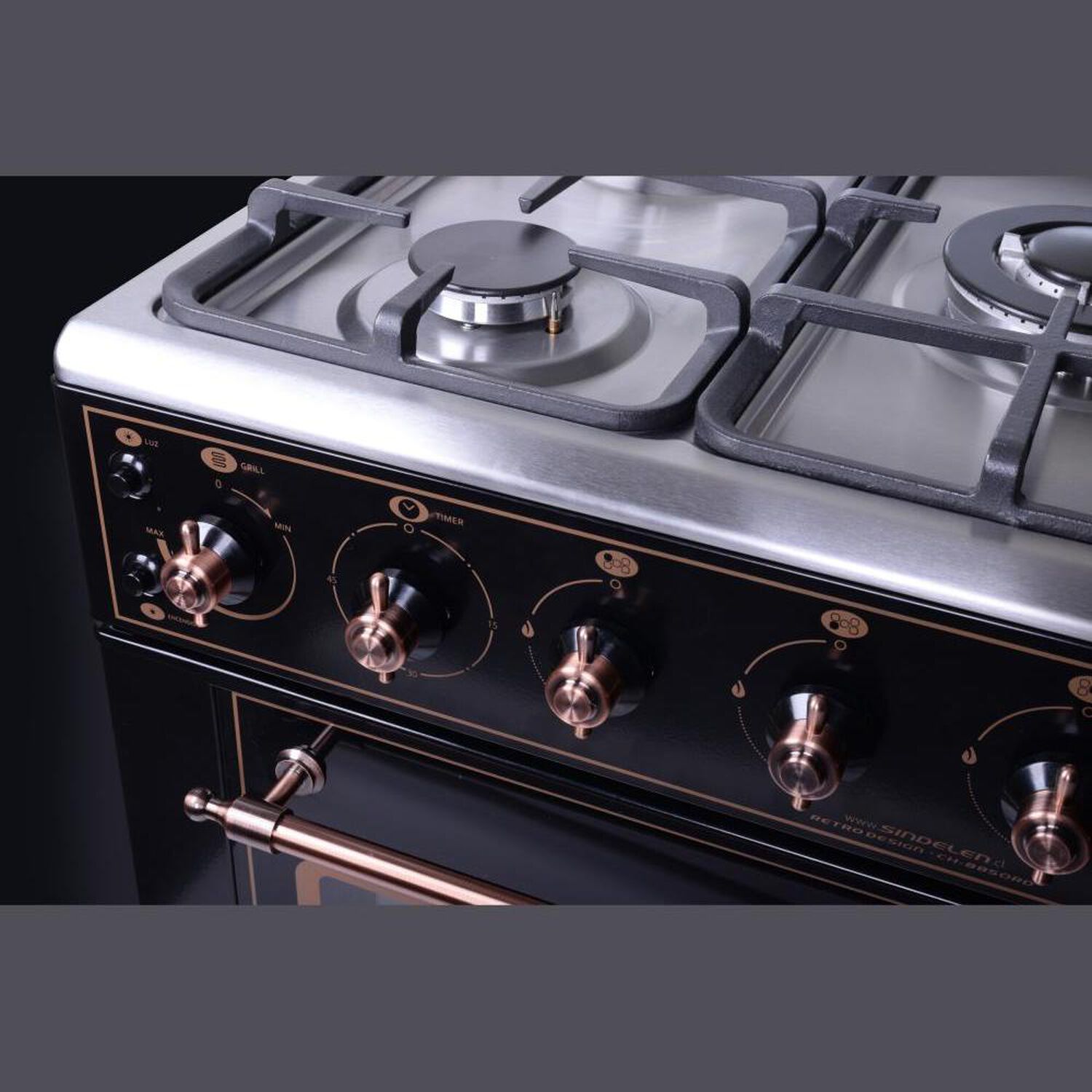 Cocina A Gas Sindelen CH-8850RD / 5 Quemadores image number 6.0