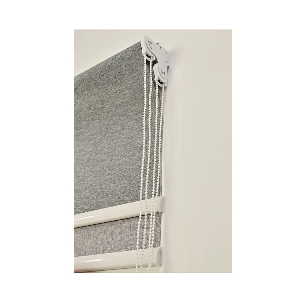 Cortina Roller Blackout Doble Tela Sin Cenefa 160x200 Gris image number 2.0