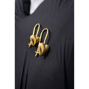 Aros Gancho Coraz&oacute;n 5mm Oro 18k Nacional 1gr Regalo Mujer Dorado