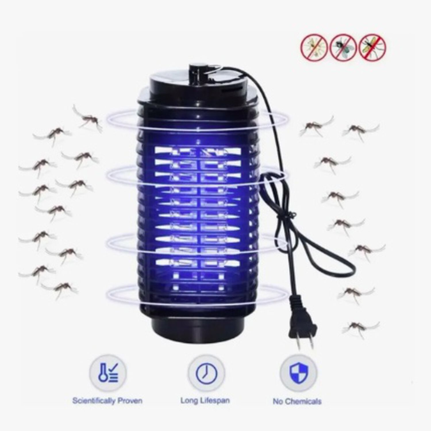 Pack 2 Lampara Uv Mata Mosquitos image number 1.0