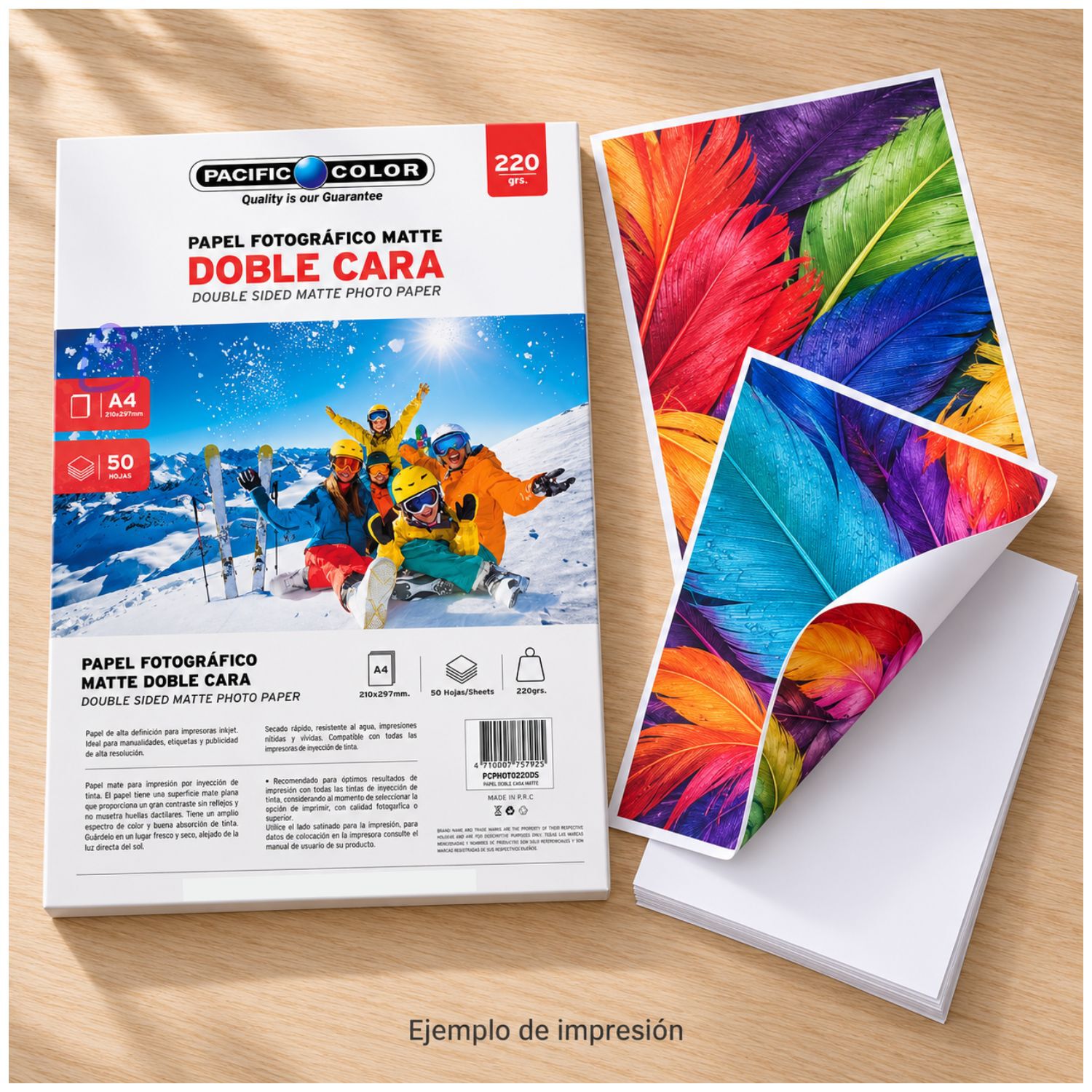 Papel Fotogr&aacute;fico Mate Doble Faz A4 220g 50 Hojas - Ps image number 2.0