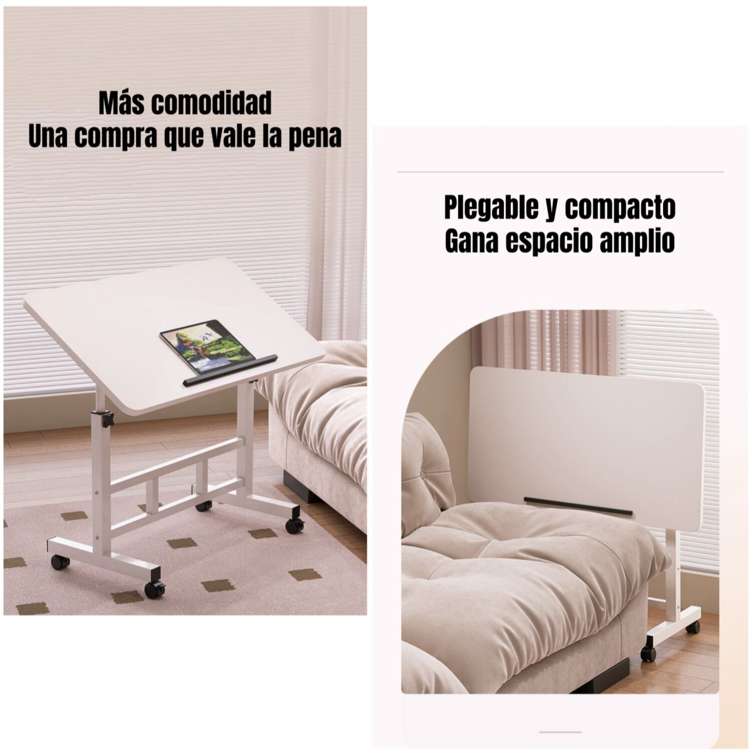 Escritorio Plegable Hatch 80x40cm Con Barrera Antideslizante image number 5.0