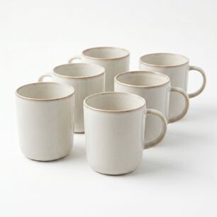 Set 6 Tazas Mug Cer&aacute;mica Luxor 380 Ml