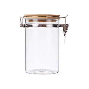 Frasco Tarro Hermetico De Vidrio 480ml Con Tapa De Bambu Frasco Tarro Hermetico De Vidrio 480ml Con Tapa De Bambu