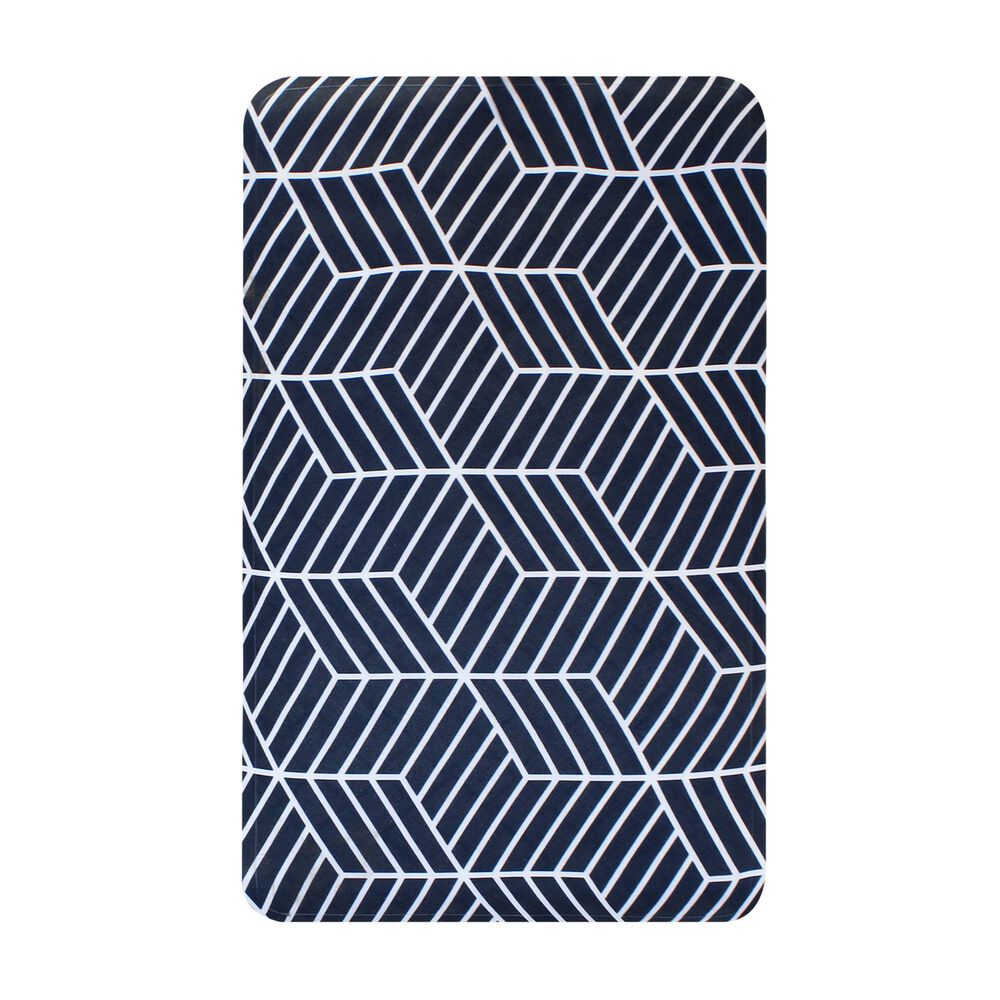 Alfombra De Ba&ntilde;o Nautica Home Pvc Antideslizante 39x69cm Azul-blanco image number 1.0