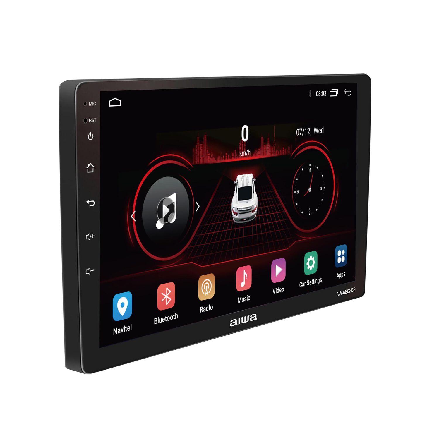 Radio Auto 2 Din Android Touch Hd De 9 Aw-a802bs image number 1.0