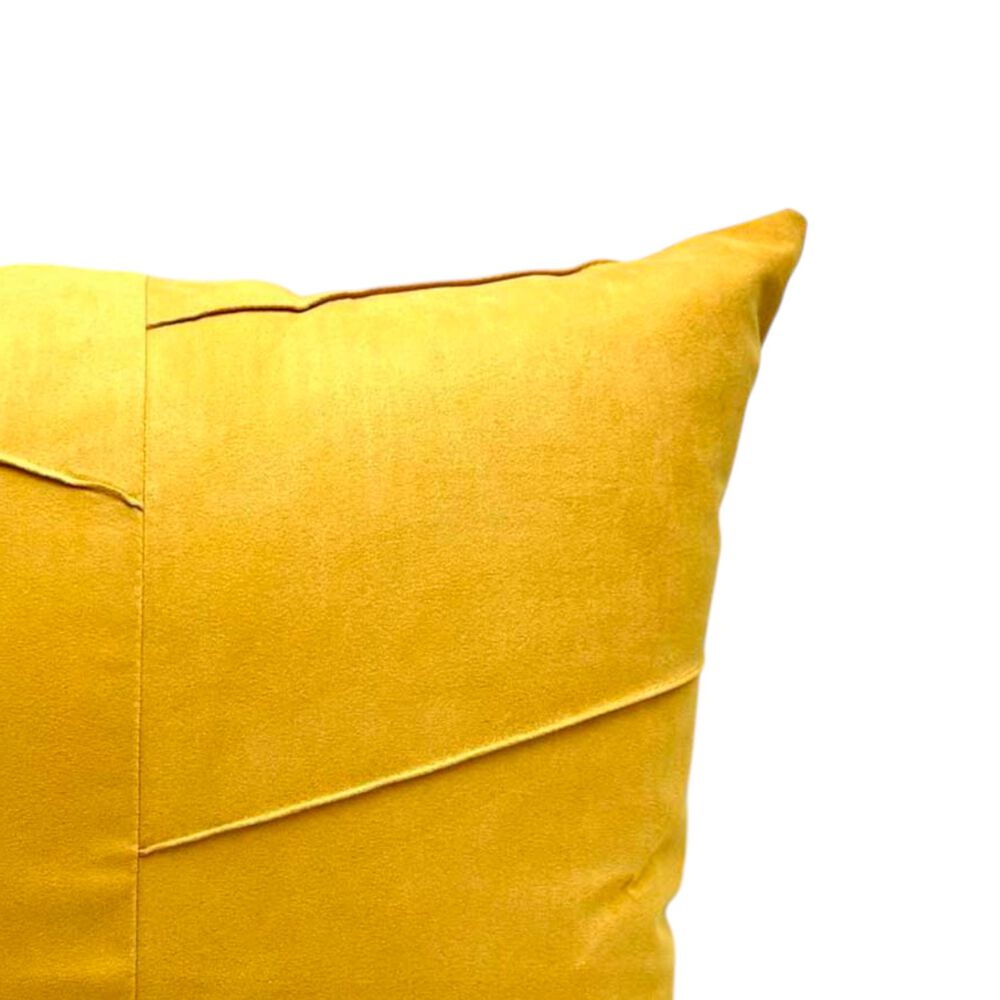 Pack De 02 Fundas De Coj&iacute;n De Semicuero Sint&eacute;tico 50x50 Cm Amarillo image number 3.0