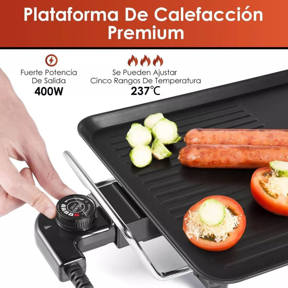 Plancha Parrillera El&eacute;ctrica Antiadherente Churrasquera image number 6.0