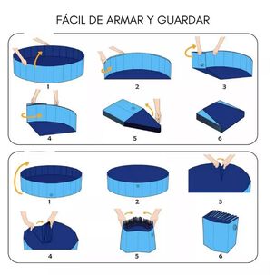 Piscina Perro Piscina Macota Bañera Plegable 80x20