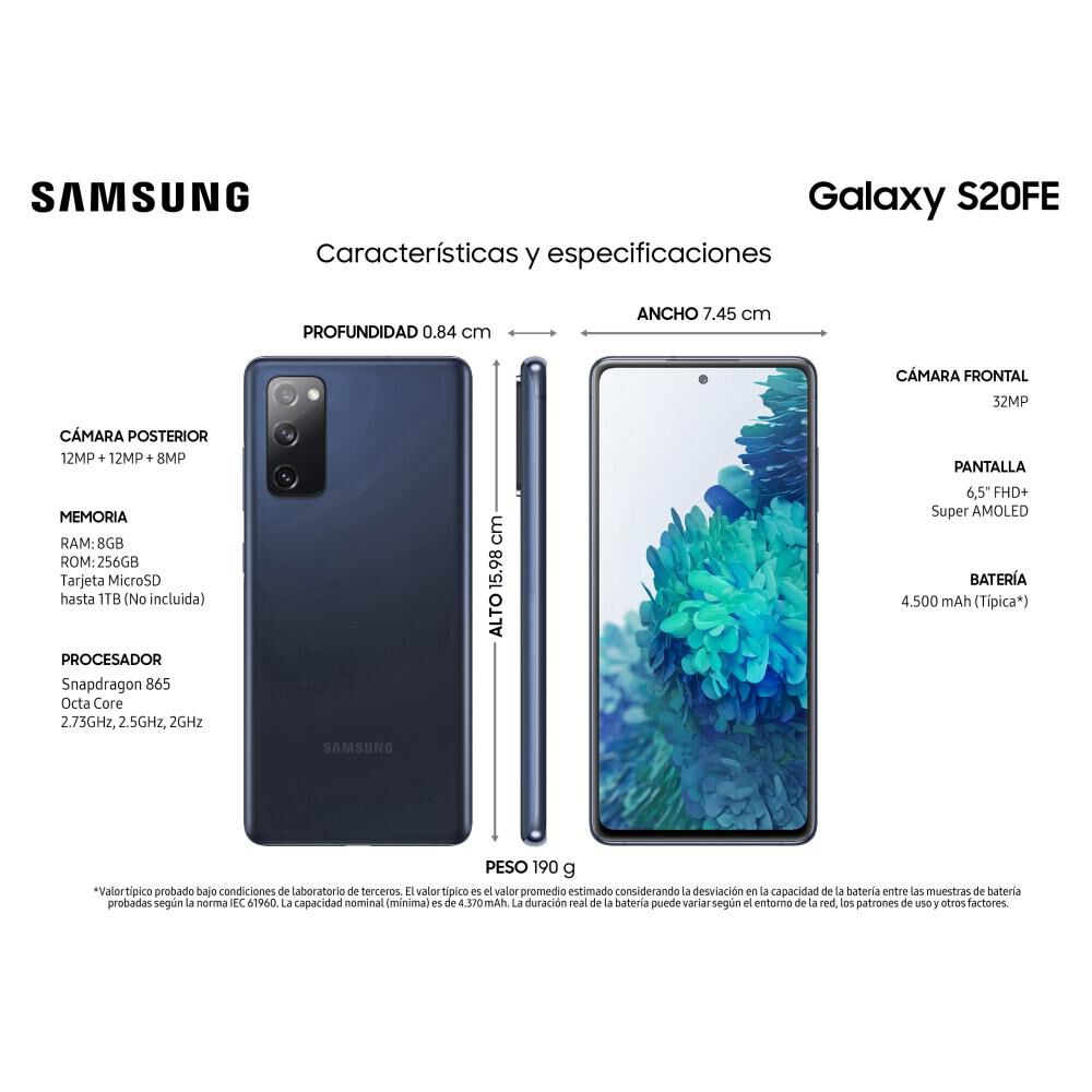 Smartphone Samsung S20fe Azul / 256 Gb / Liberado image number 2.0