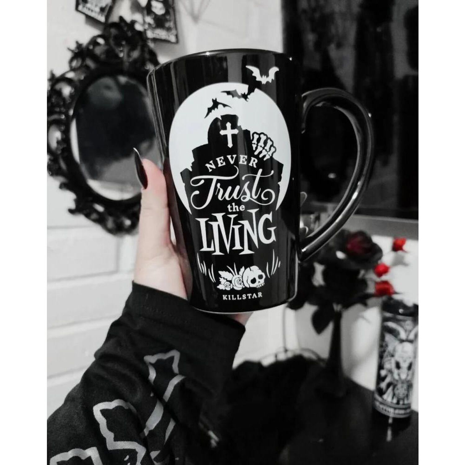 Taz&oacute;n Taza Cer&aacute;mica Never Trust The Living Kill Gothic image number 3.0