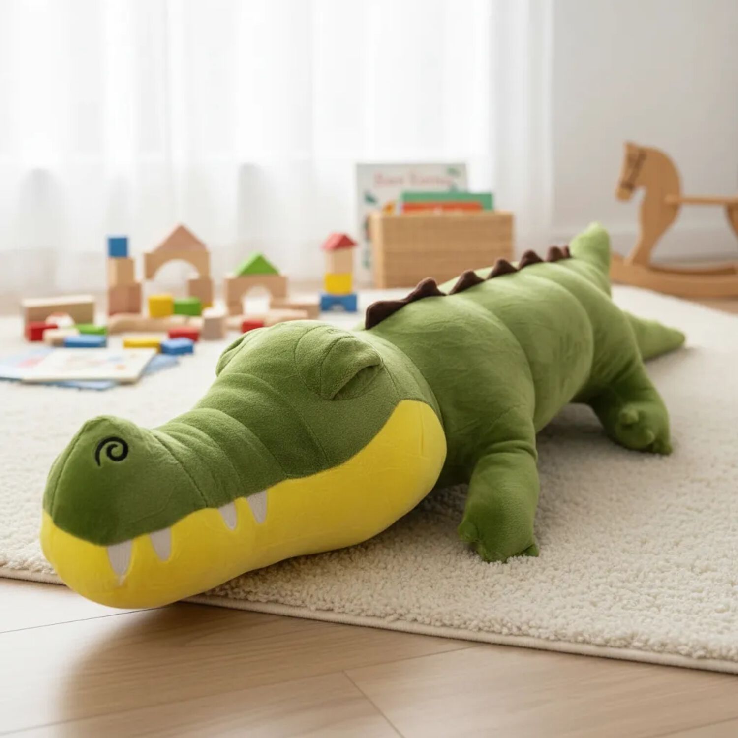 Peluche Cocodrilo Gigante Suave Y Abrazable 77 Cm image number 4.0