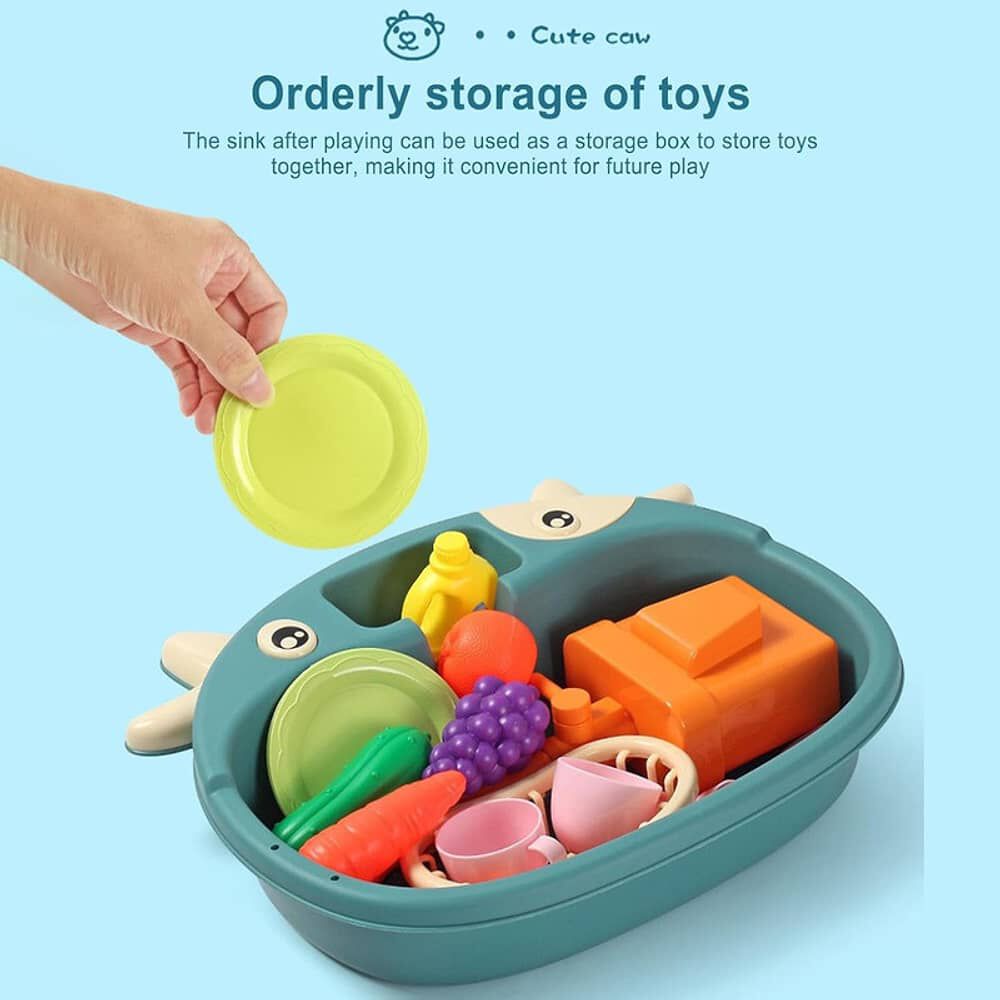 Juguete Lavaplatos Cocina Con Agua Para Ni&ntilde;os image number 5.0