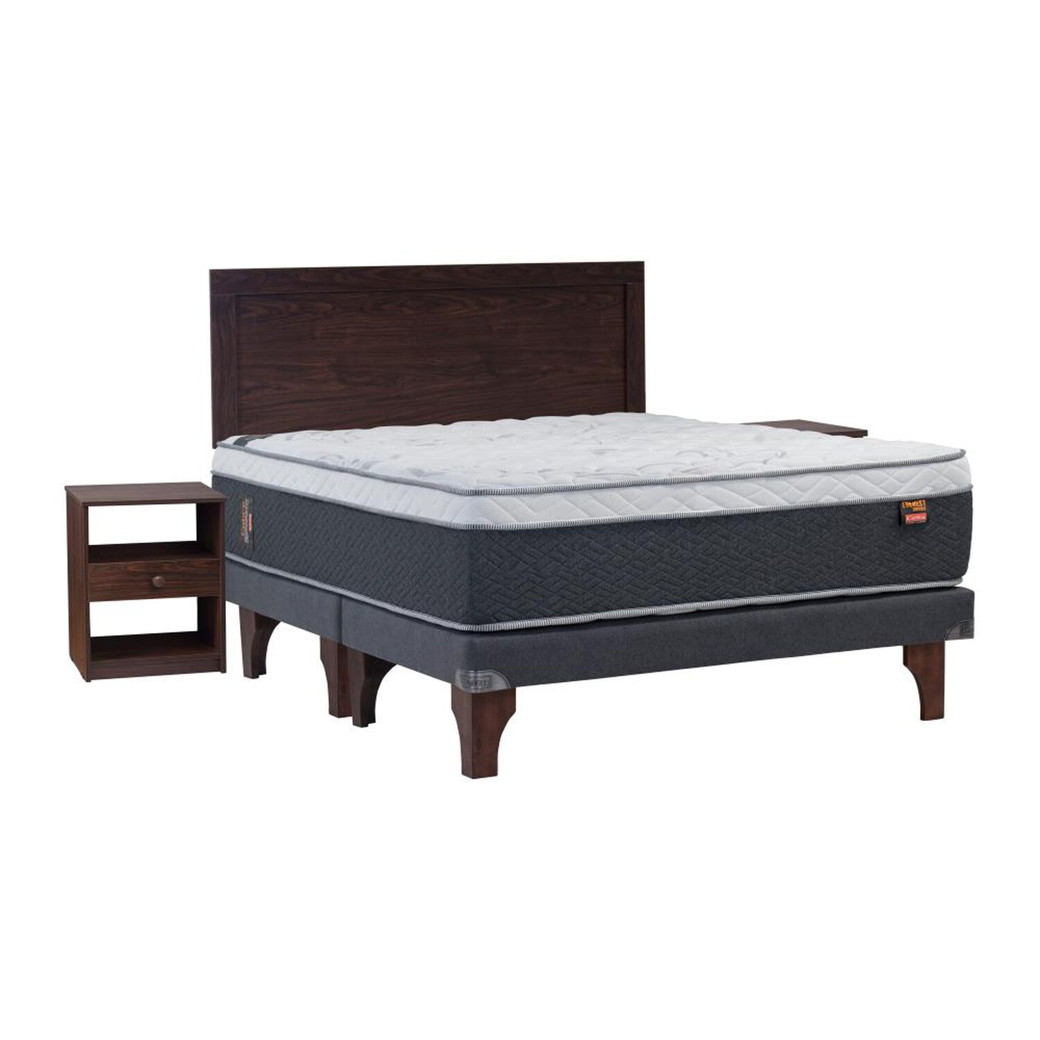 Cama Europea Celta Everest / King / Base Dividida + Set De Maderas image number 0.0