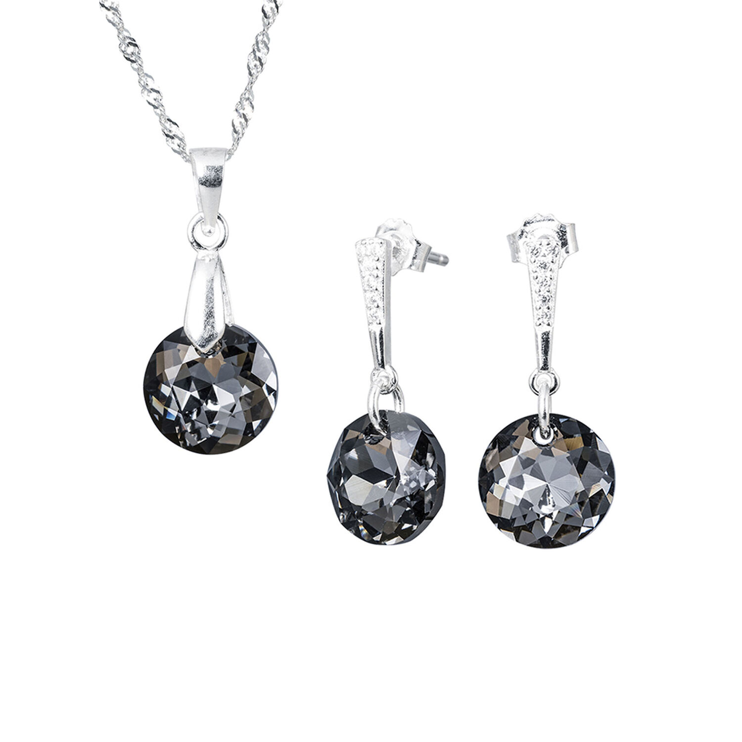 Conjunto Gracia Cristales Genuinos Silver Night image number 0.0