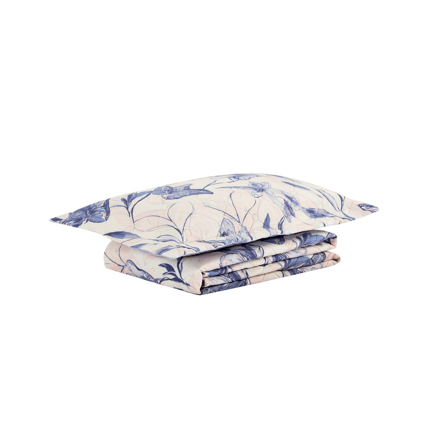 Quilt Andes Printed Rayas Azul 1.5 Plazas image number 1.0