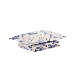 Quilt Andes Printed Rayas Azul 1.5 Plazas