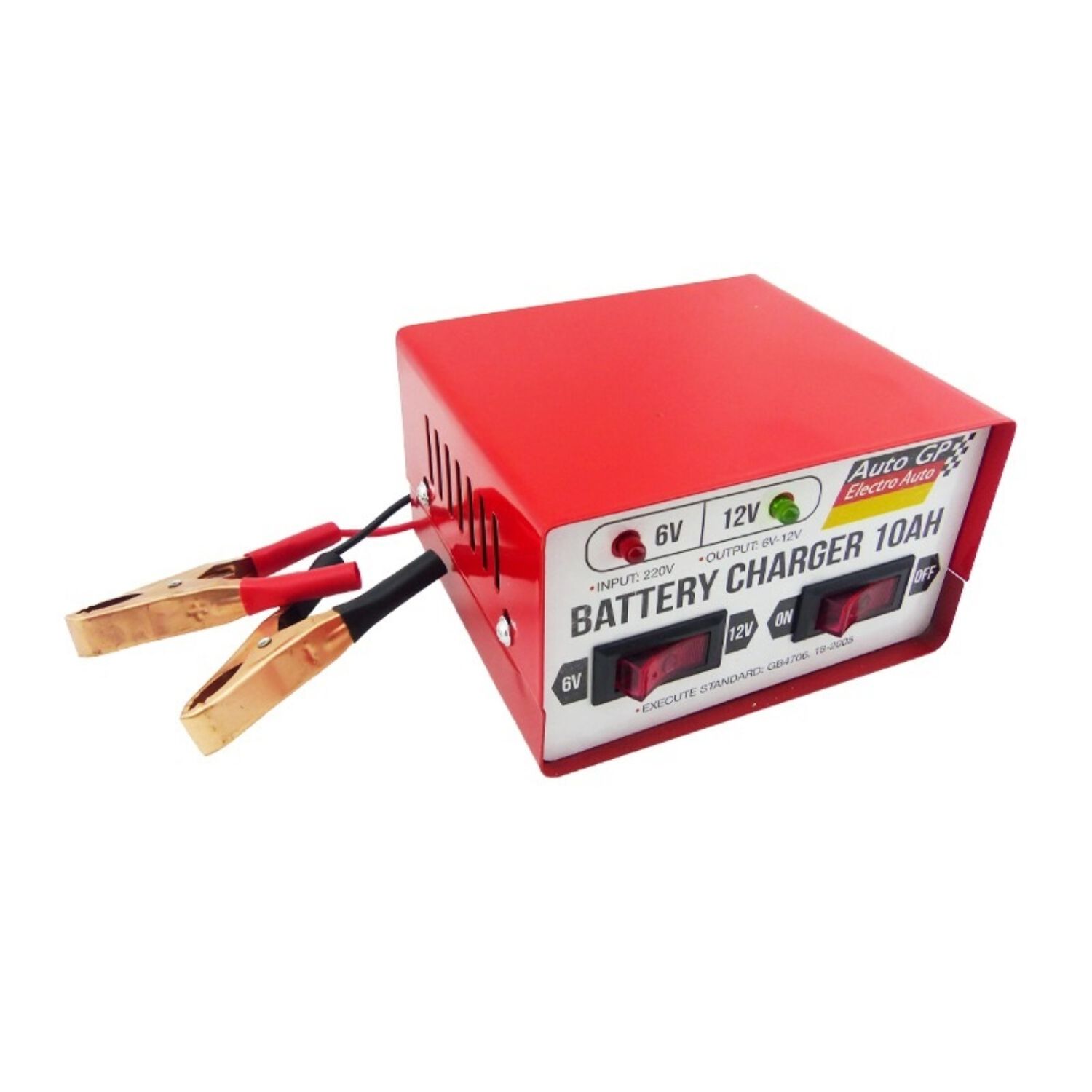 Cargador De Bateria 10 Amp Autogp 6-12 Volt Alta Calidad En Caja image number 1.0