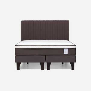 Cama Europea Rosen New Style 4 Plus / 2 Plazas / Base Dividida + Respaldo