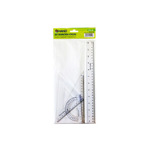 Set Geometr&iacute;a Regla 30cms + Transportador Y 2 Escuadras - Ps