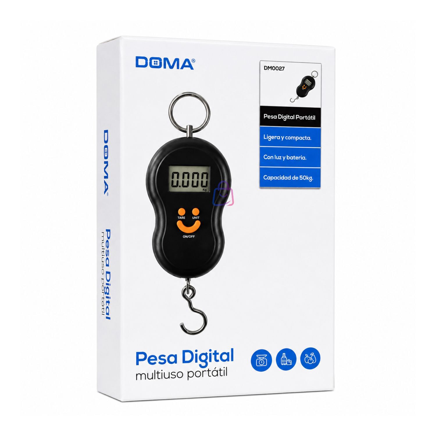 Pesa Digital Colgante 50 Kg Lcd Con Tara Port&aacute;til - Ps image number 5.0