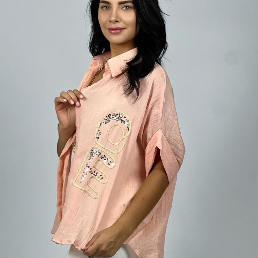 Blusa Bordado Love Con Lentejuelas Enigmática Boutique image number 4.0