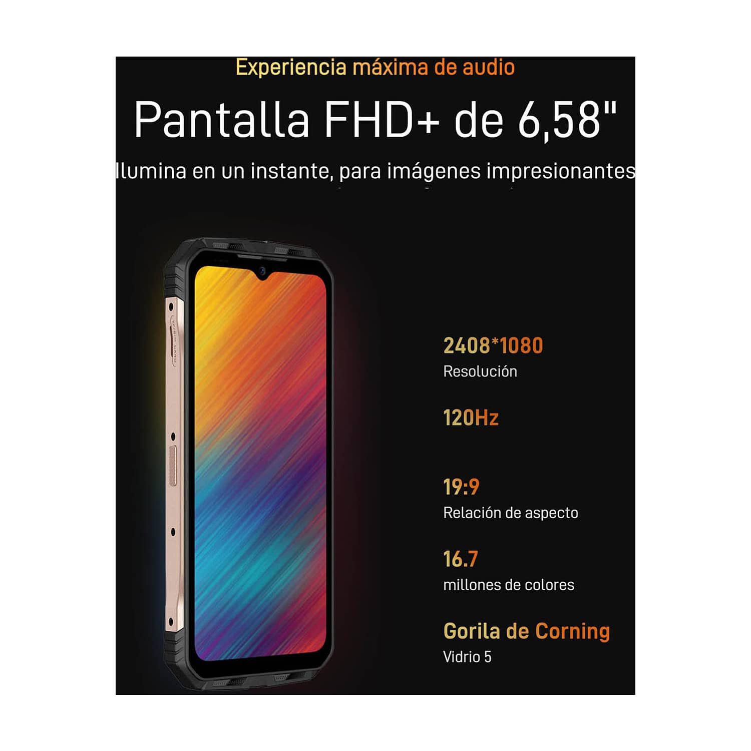 Doogee V Max Resistente A Golpes, Polvo, Humedad Y Agua / Bater&iacute;a 22.000mah, C&aacute;mara Visi&oacute;n Nocturna / Graba Videos En 4k image number 8.0