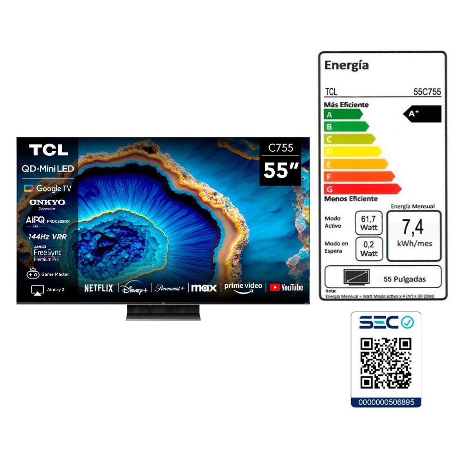 Qled 55" TCL C755 / Ultra HD 4K / Smart TV image number 11.0