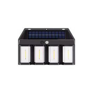 Lámpara De Pared Solar Induccion 4 Focos Con Sensor De Movimiento