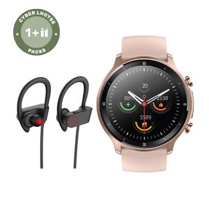 Pack Smartwatch Runner 219 Pink + Audífono Rm5 Lhotse