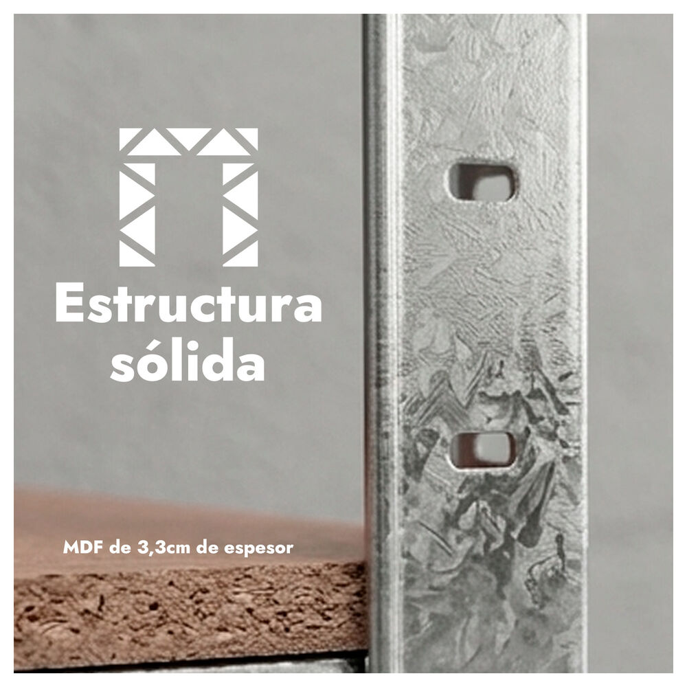 Estante Met&aacute;lica 5 Niveles 180x90x40 Cm Multiuso image number 2.0
