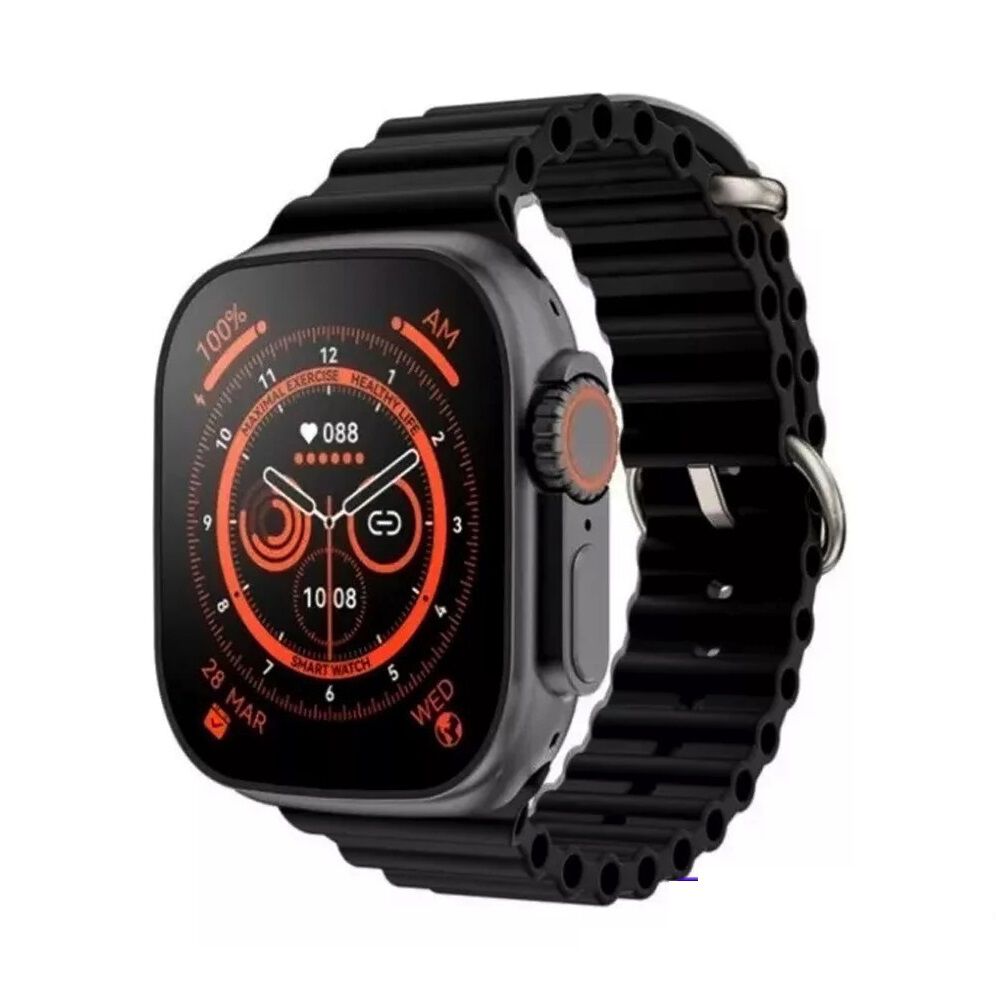 Smarwatch T20 Ultra + 4 Correas, Notificaciones Redes Sociales, Llamadas, Bluetooth, Musica image number 0.0