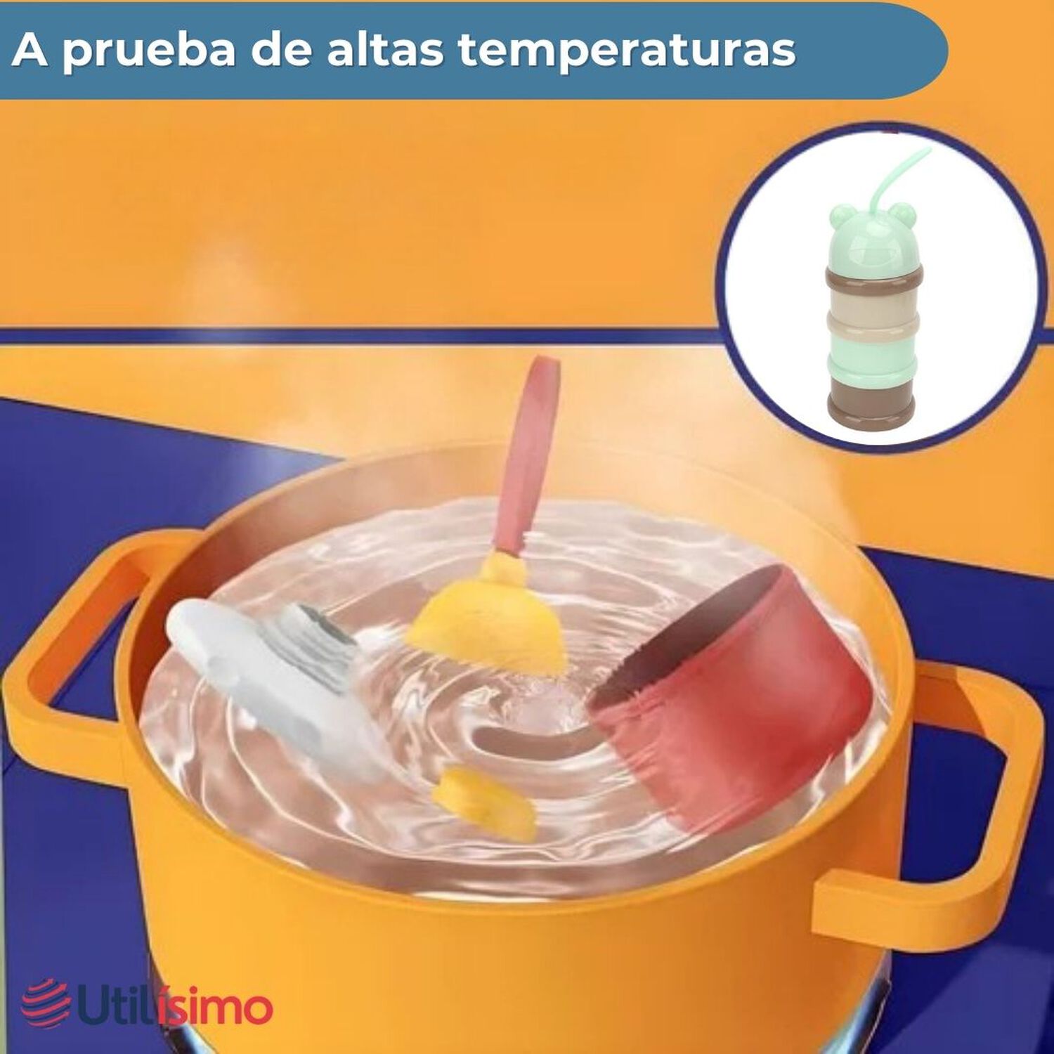 Dispensador De Alimentos Port&aacute;til Multicapa Libre De Bpa Beb&eacute;s Ni&ntilde;0 image number 5.0