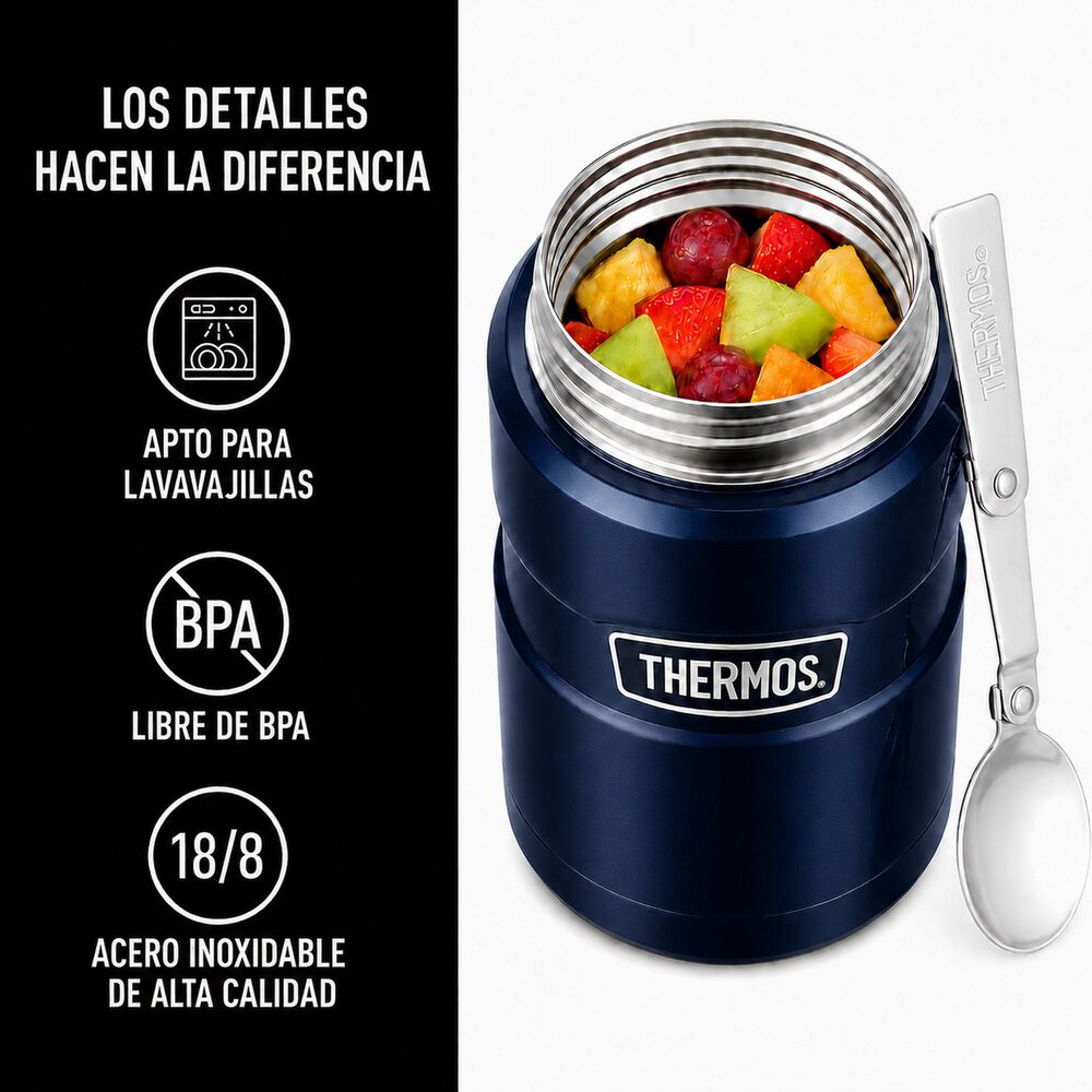 Termo De Comida Premium Inox Thermos King 470ml Navy image number 8.0