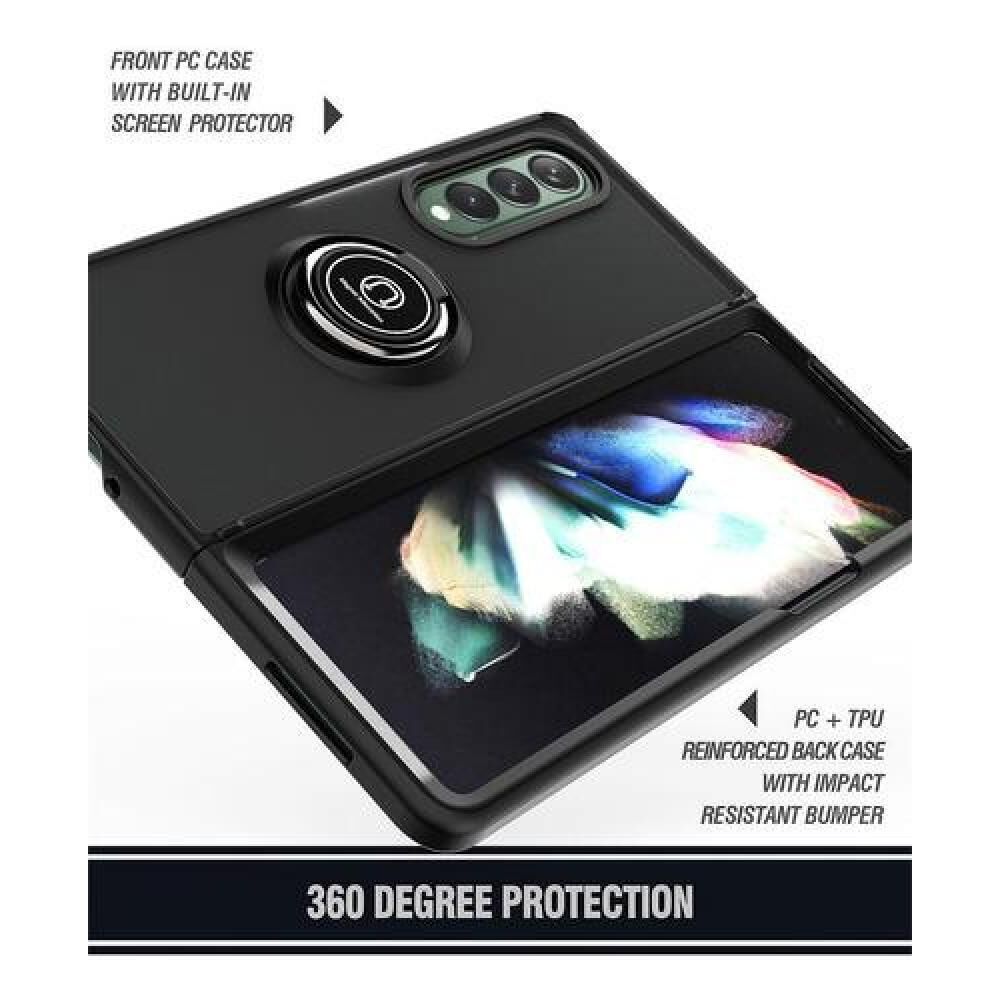 Carcasa Forro Samsung Galaxy Z Fold4 Con Aro E Iman Soporte image number 4.0