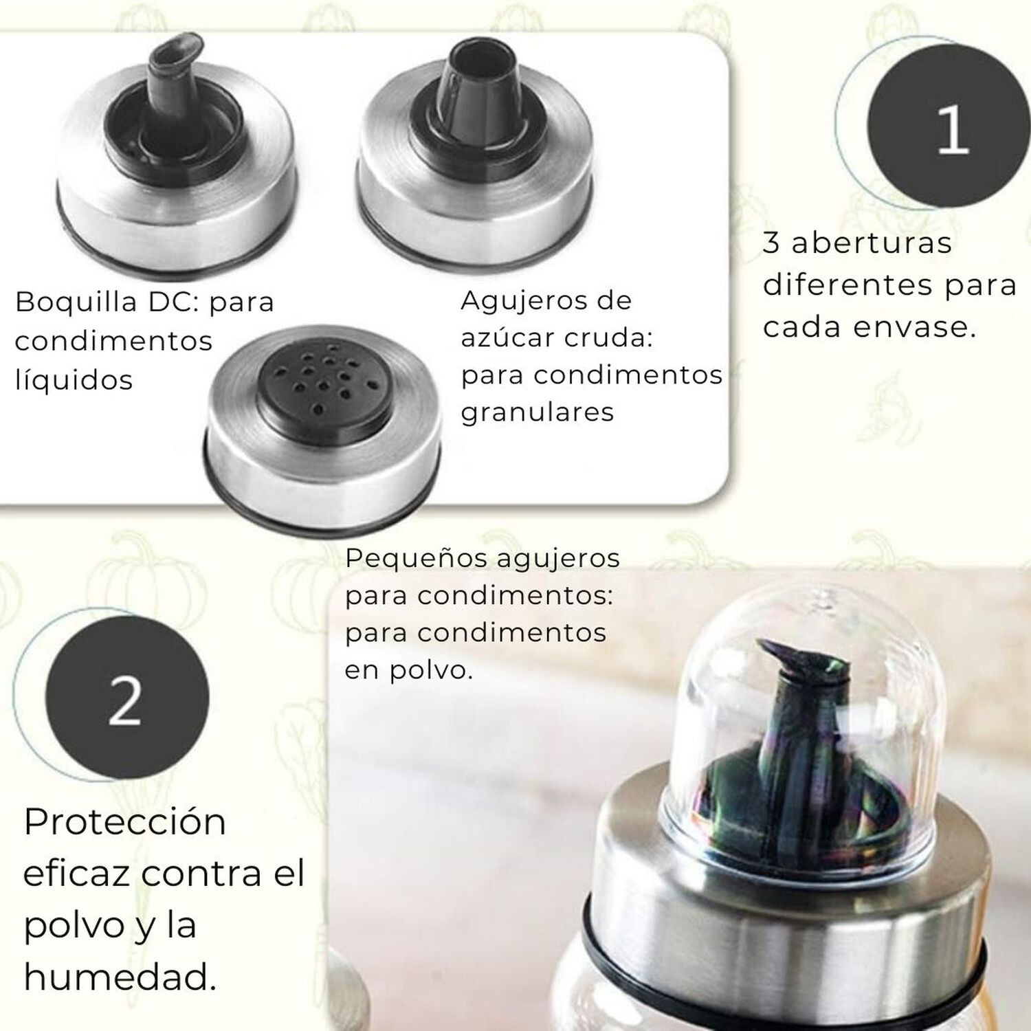 Especiero Giratorio Organizador Para Especias Condimenteros L&iacute;quidos Y S&oacute;lidos image number 4.0