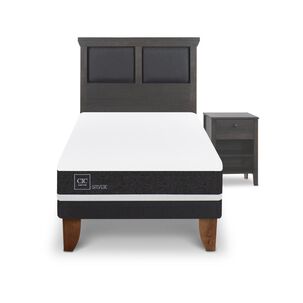 Cama Europea Cic Ortopedic / 1.5 Plazas / Base Normal + Set De Maderas