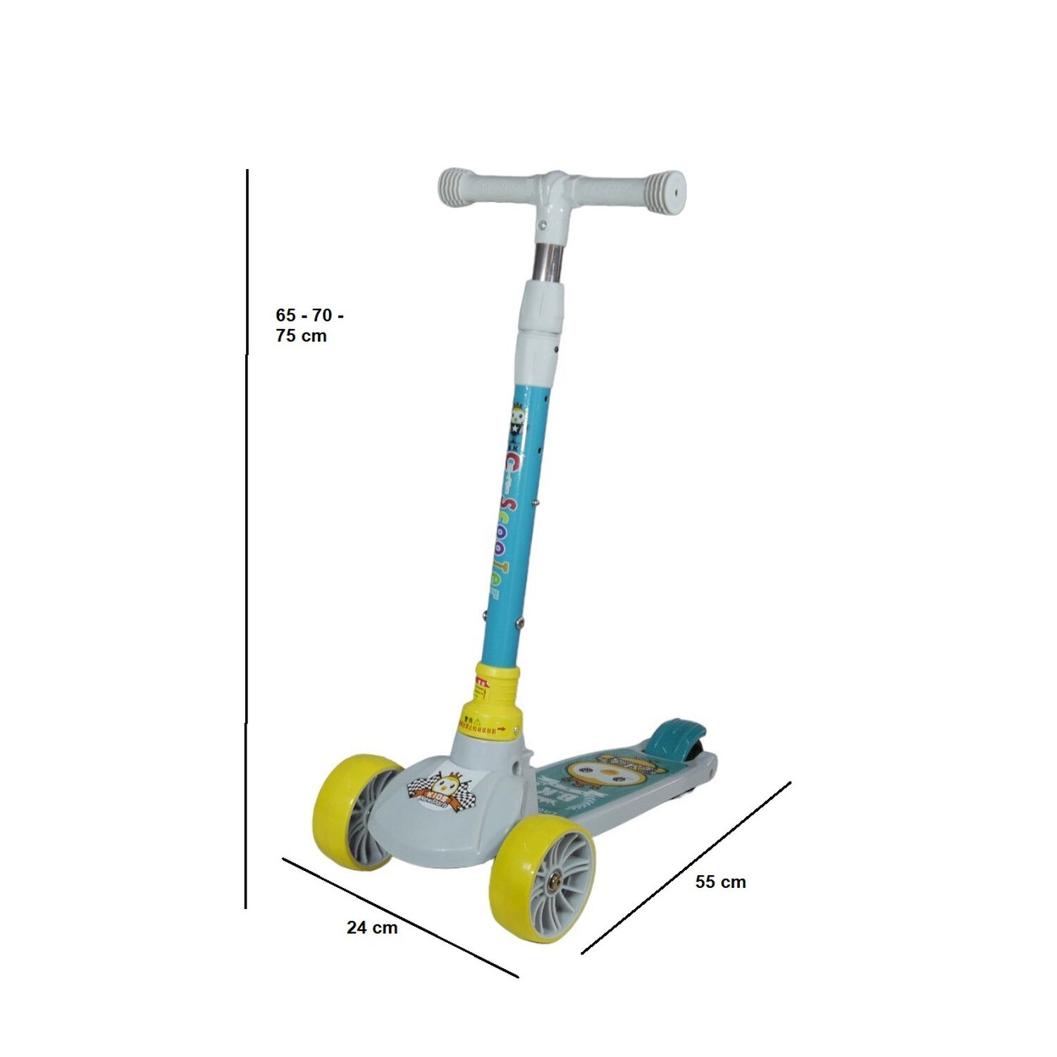 Scooter Monopat&iacute;n Ni&ntilde;os Gris Verde image number 2.0