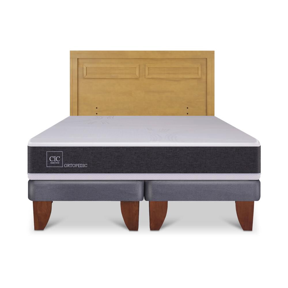 Cama Europea Cic Ortopedic / 2 Plazas / Base Dividida + Respaldo image number 0.0