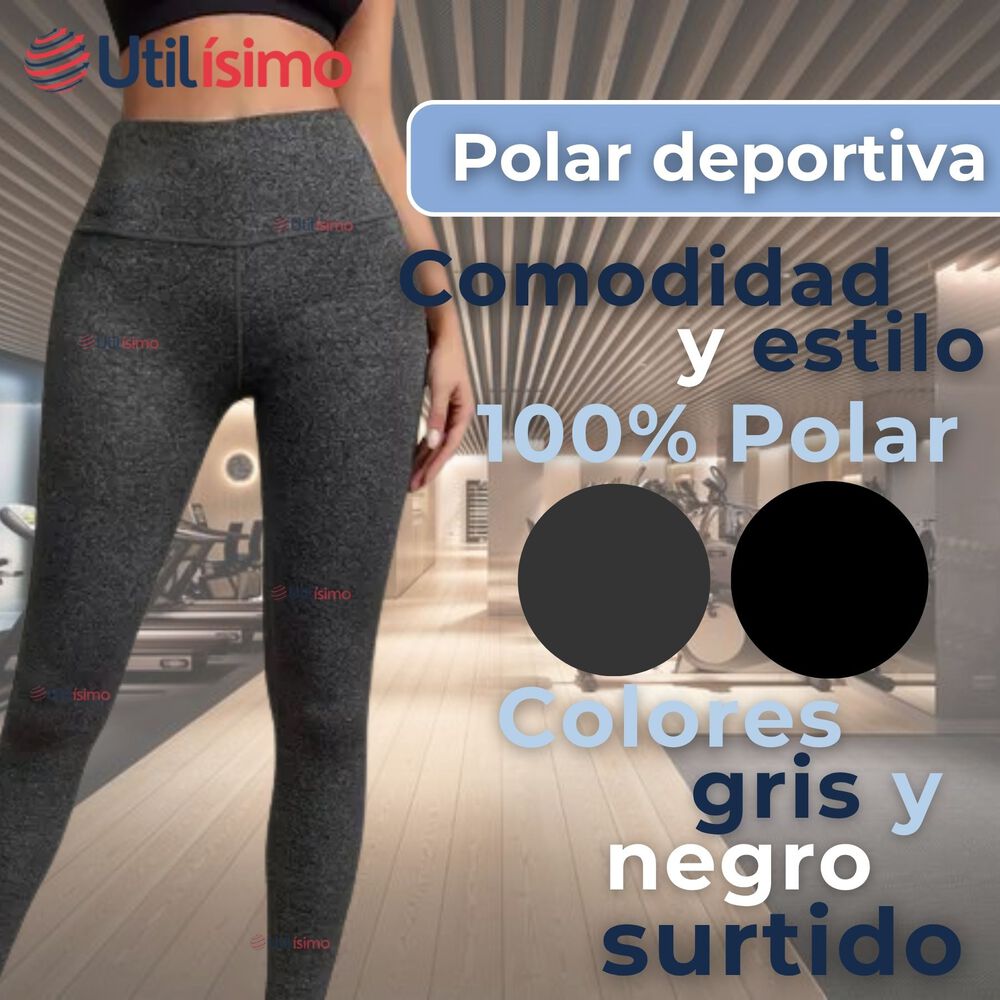 Calza Leggings Push Up Cintura Alta Polar Deportiva Premium Surtido Mujer image number 1.0